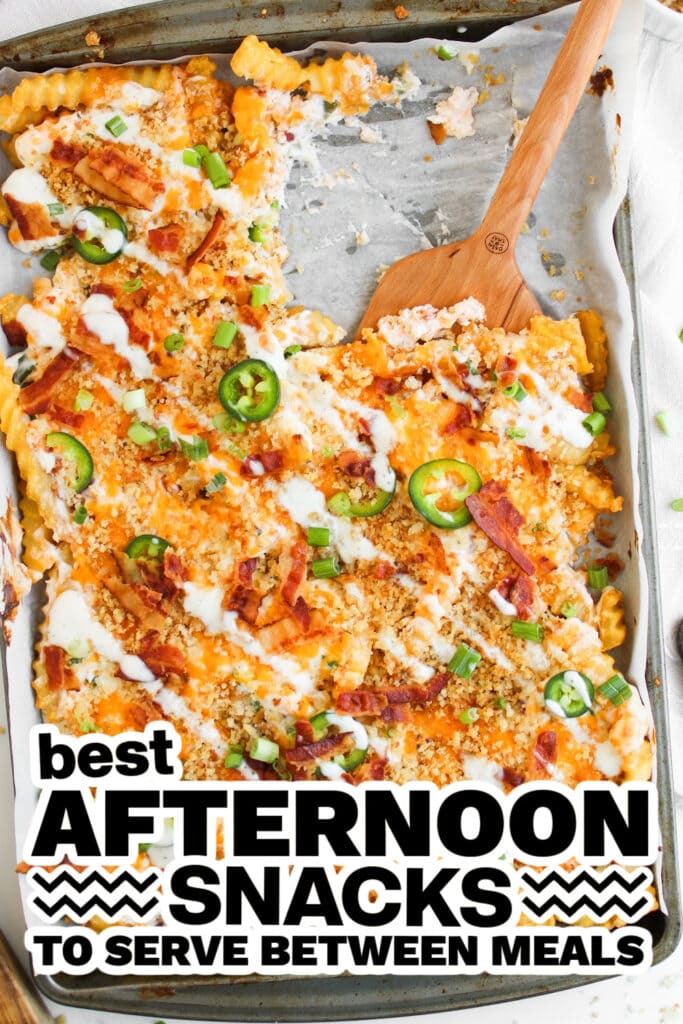 afternoon snacks - Jalapeño Popper Loaded Cheese Fries