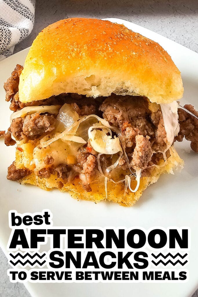 afternoon snacks - Mushroom & Swiss Sliders