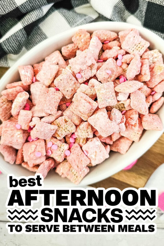 afternoon snacks - Pink Puppy Chow