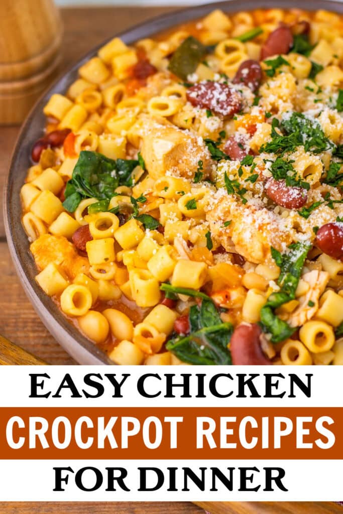 chicken crockpot recipes - Slow Cooker Chicken Minestrone Soup
