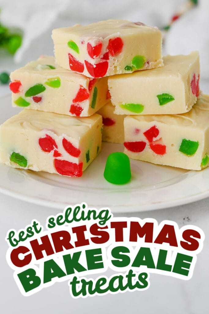 christmas bake sale treats - Christmas Gum Drop Fudge