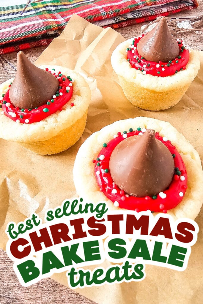 christmas bake sale treats - Christmas Kiss Cookie Cups