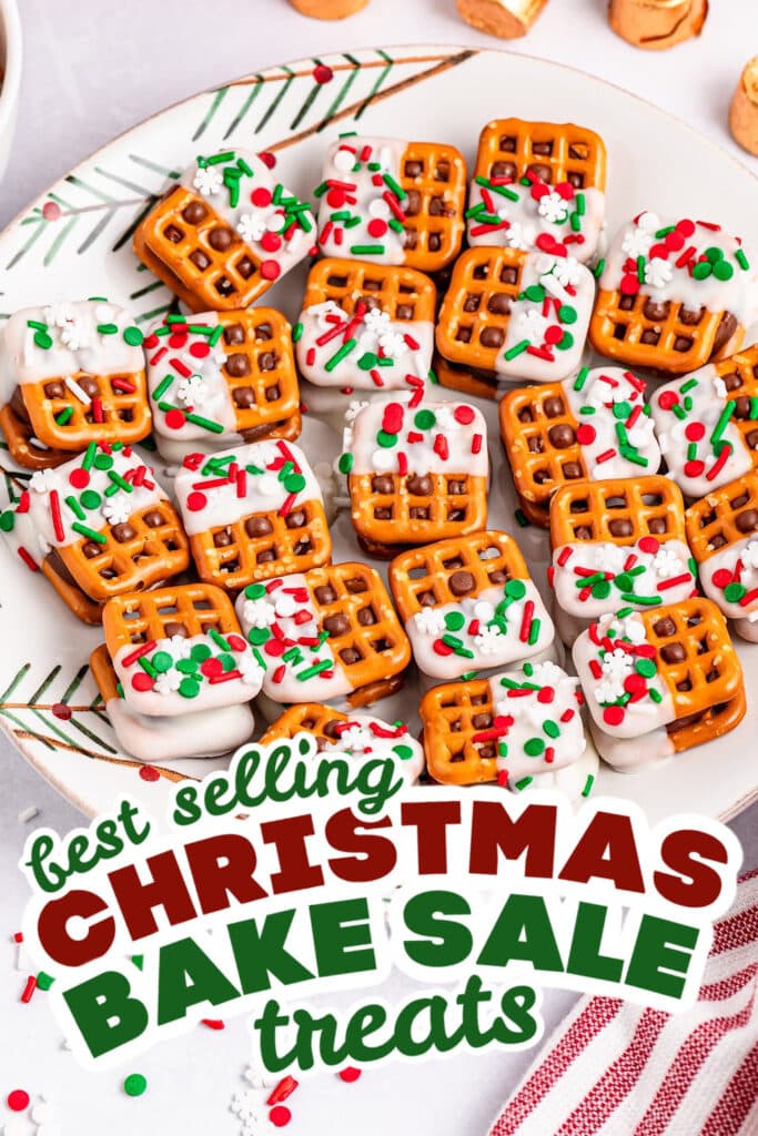 christmas bake sale treats - Christmas Rolo Pretzel Sandwiches