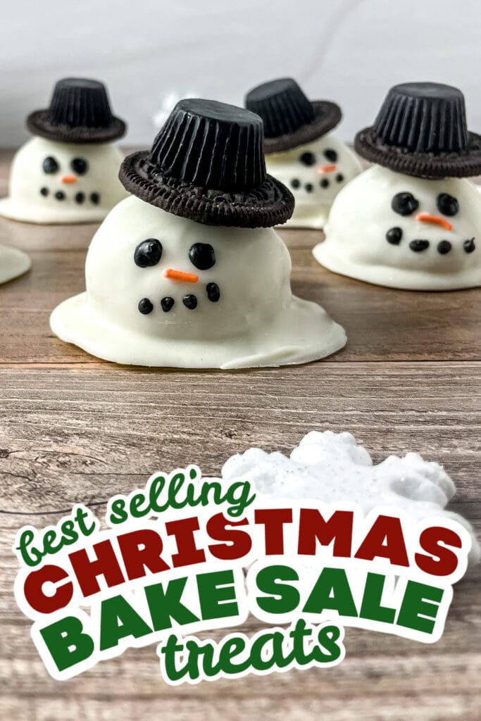 christmas bake sale treats - Cookie Dough Snowman Truffles