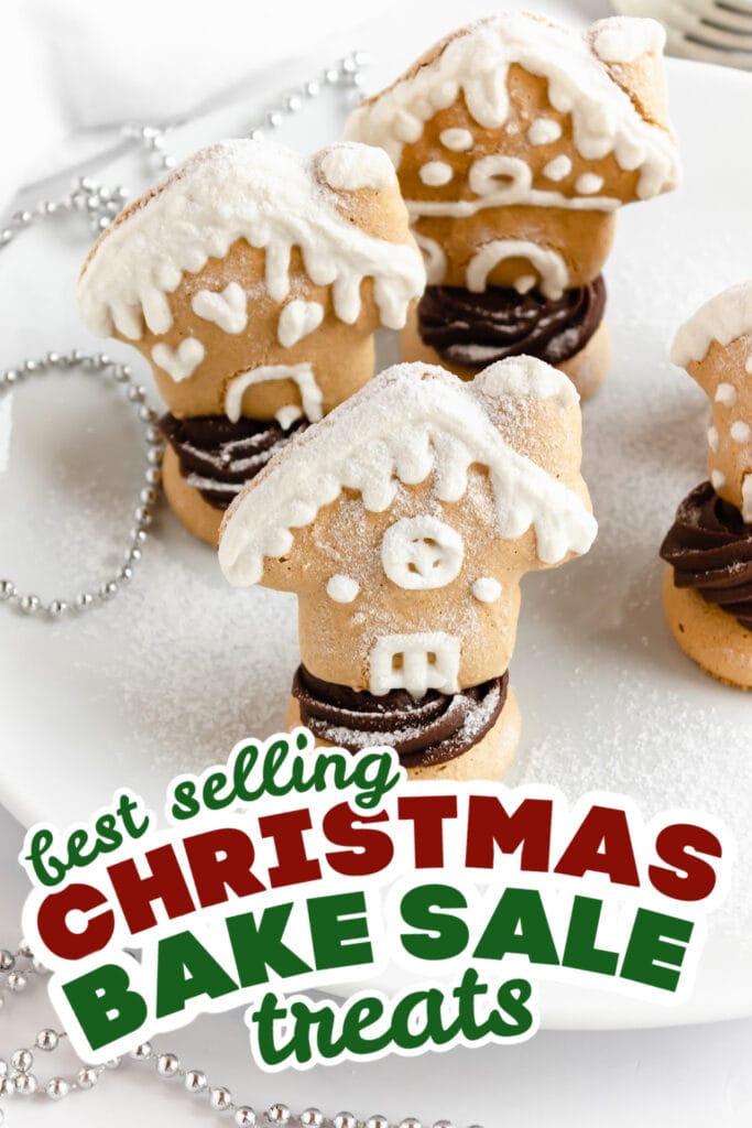 christmas bake sale treats - Gingerbread House Macarons
