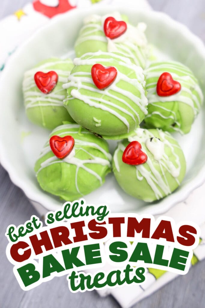 christmas bake sale treats - Grinch-Themed Oreo Balls