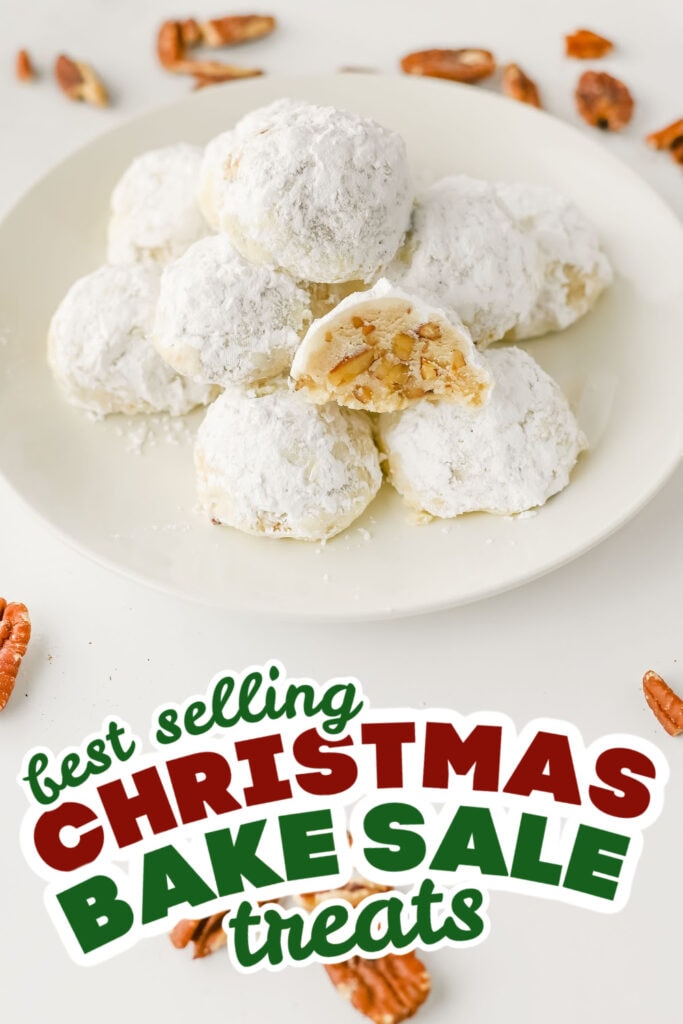 christmas bake sale treats -Pecan Snowball Cookies