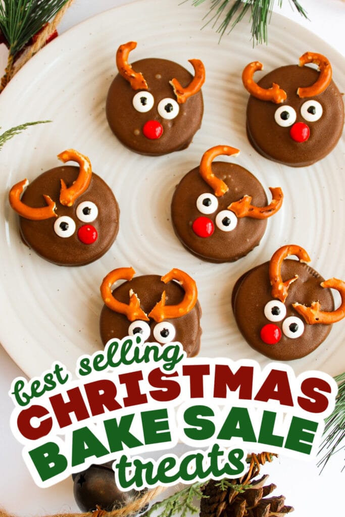 christmas bake sale treats - Reindeer Chocolate Covered Oreos