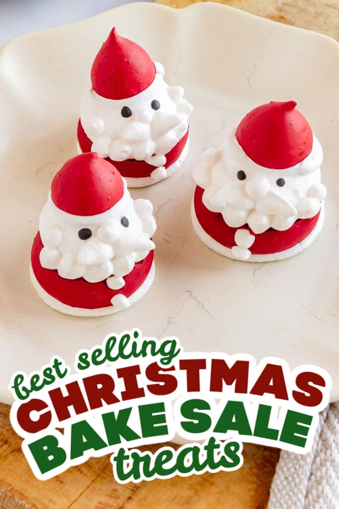 christmas bake sale treats - Santa Claus Meringue Cookies