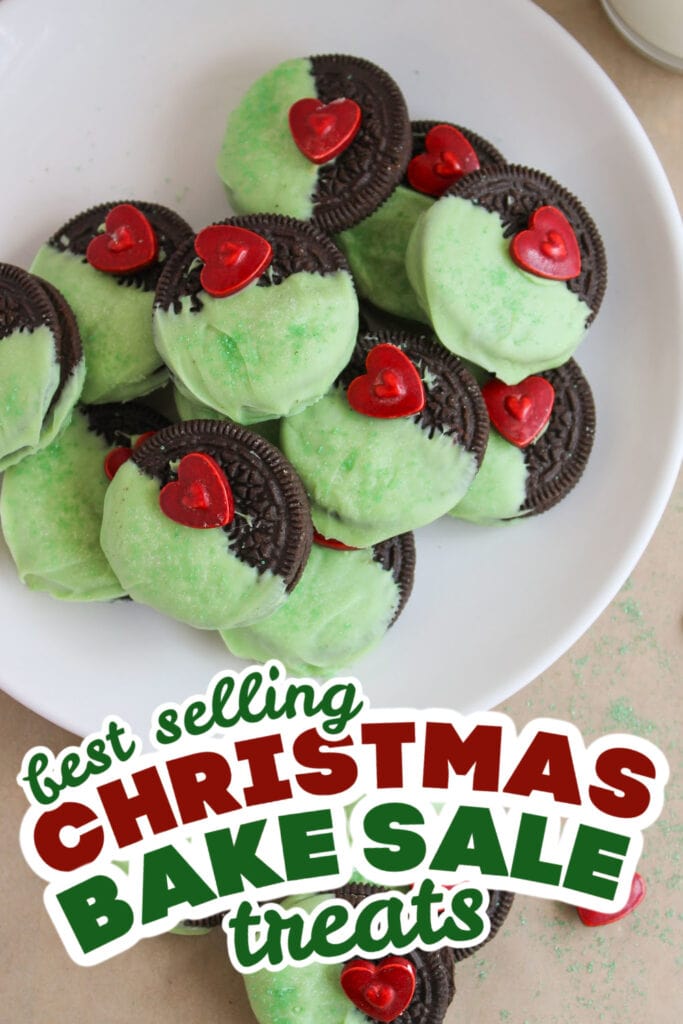 christmas bake sale treats - The Grinch Oreos