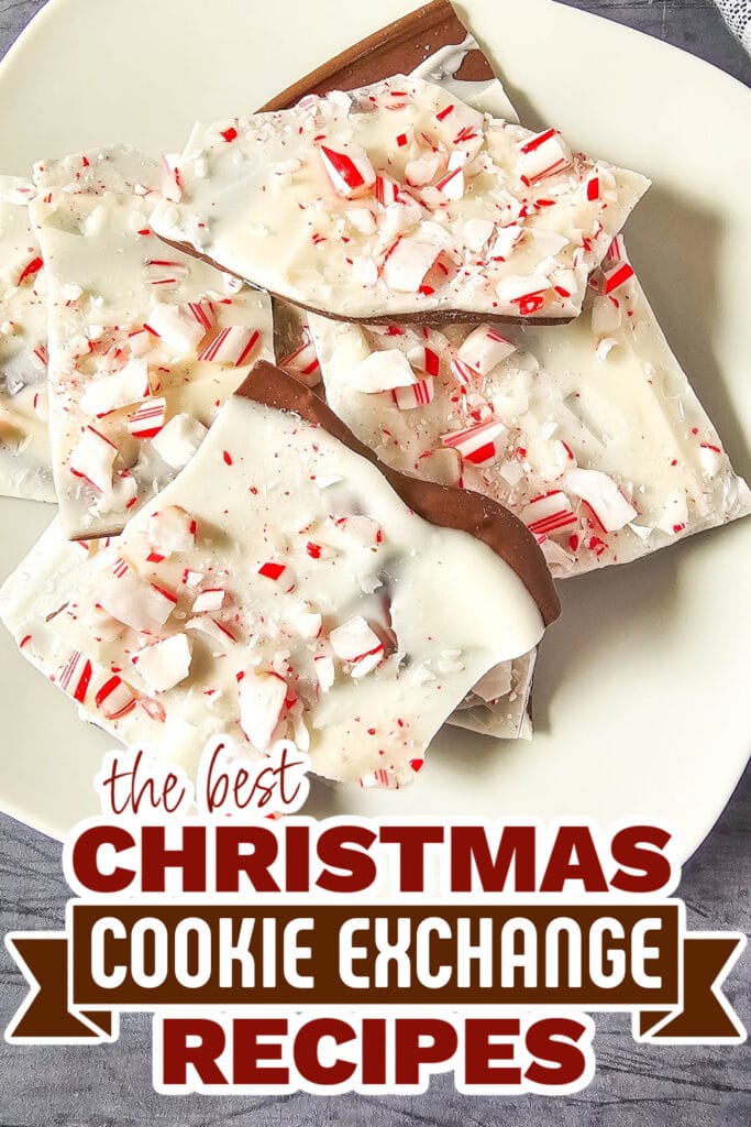 christmas cookie exchange recipes - Candy Cane Chocolate Bark