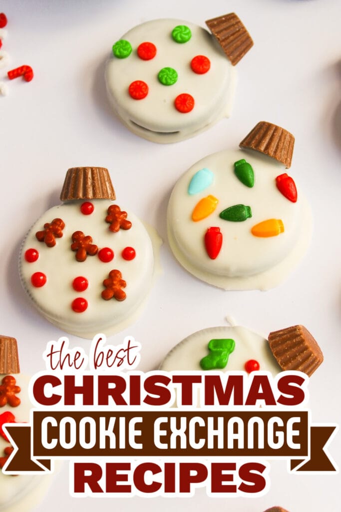 christmas cookie exchange recipes - Chocolate-Dipped Christmas Ornament Oreos