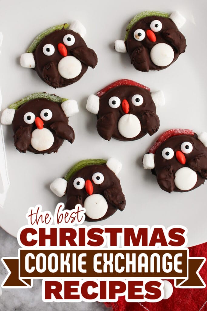 christmas cookie exchange recipes - Chocolate-Dipped Penguin Oreos