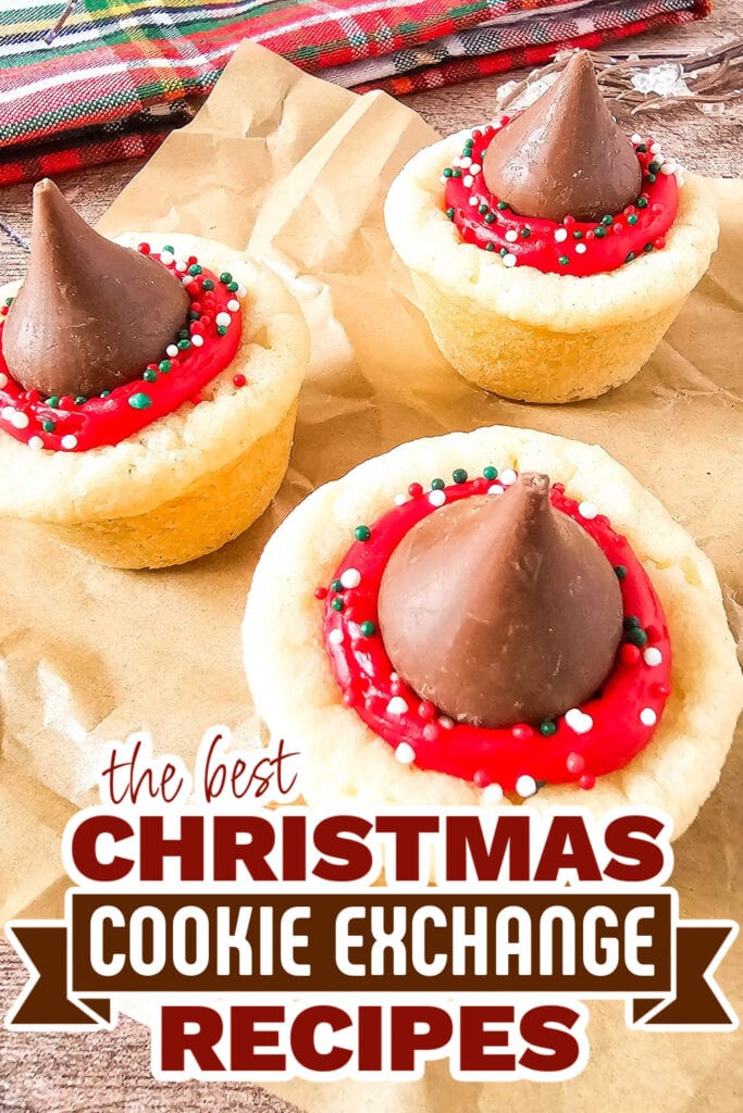 christmas cookie exchange recipes - Christmas Kiss Cookie Cups