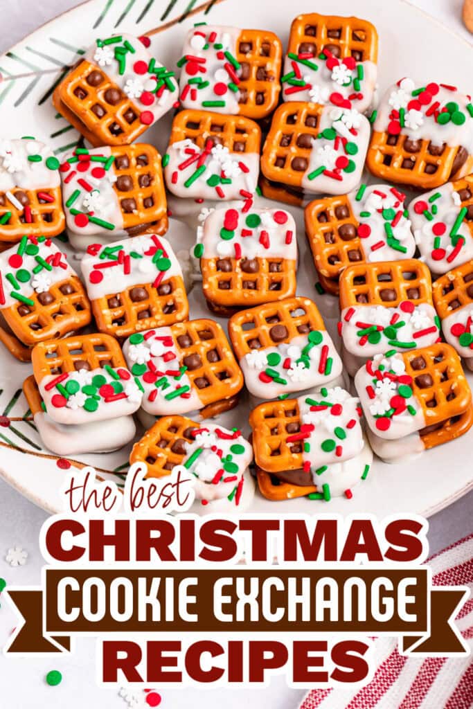 christmas cookie exchange recipes - Christmas Pretzel Sandwiches