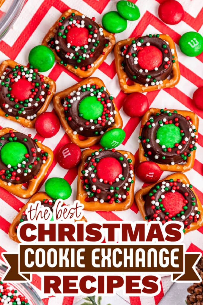 christmas cookie exchange recipes - Christmas Rolo Pretzels Bites