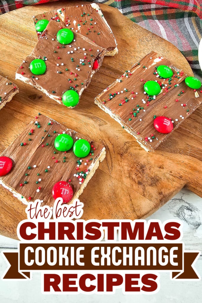 christmas cookie exchange recipes - Christmas S'mores Graham Cracker Bark