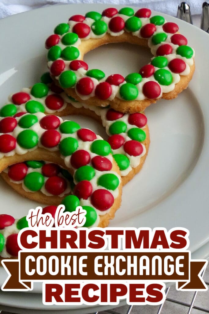 christmas cookie exchange recipes - Christmas Wreath Sugar Cookies