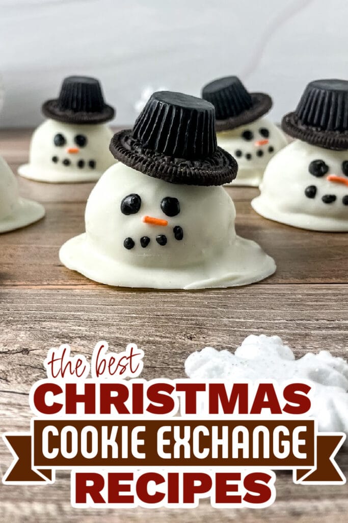 christmas cookie exchange recipes - Cookie Dough Snowman Truffles