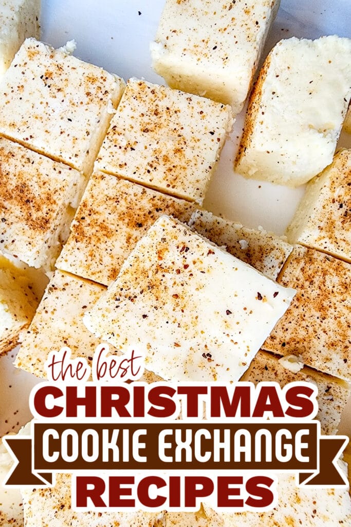 christmas cookie exchange recipes - Eggnog Fudge