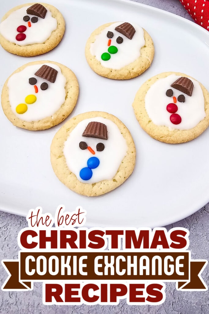 christmas cookie exchange recipes - Melted Snowman Sugar Cookies