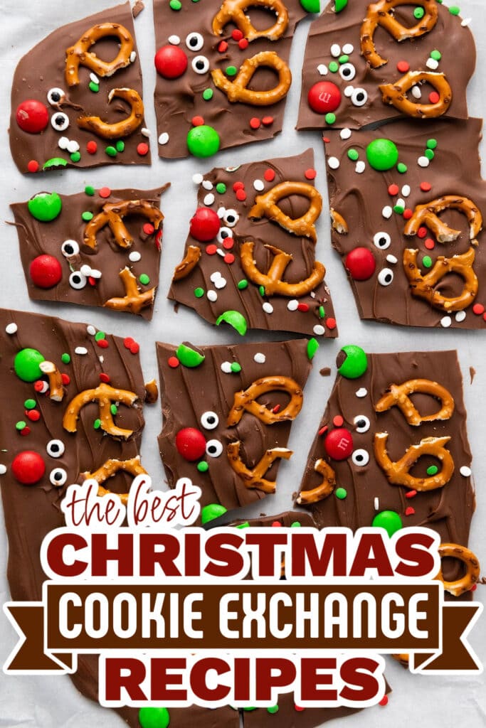 christmas cookie exchange recipes - Reindeer Chocolate Bark