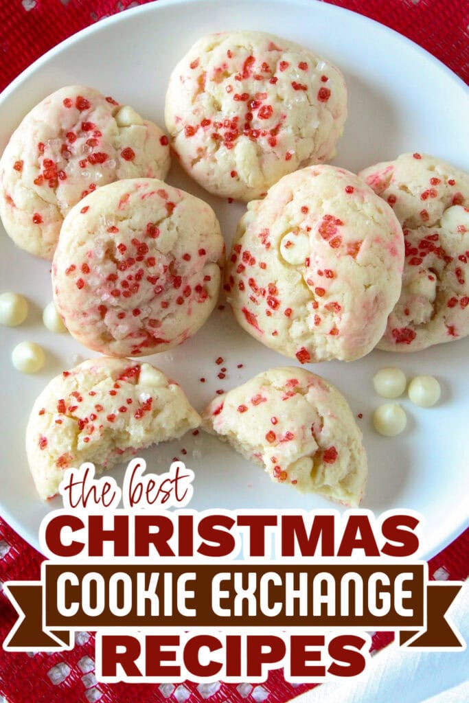christmas cookie exchange recipes - Soft Peppermint Cheesecake Cookies
