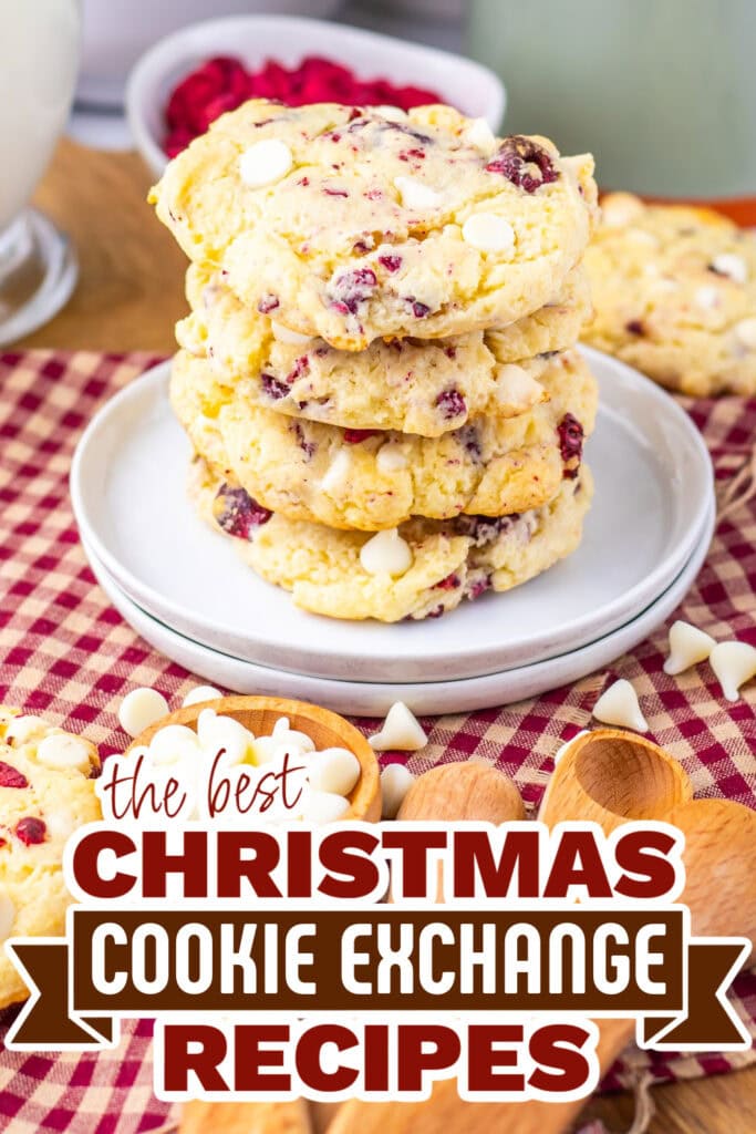 christmas cookie exchange recipes - Vanilla Raspberry Cheesecake Mix Cookies