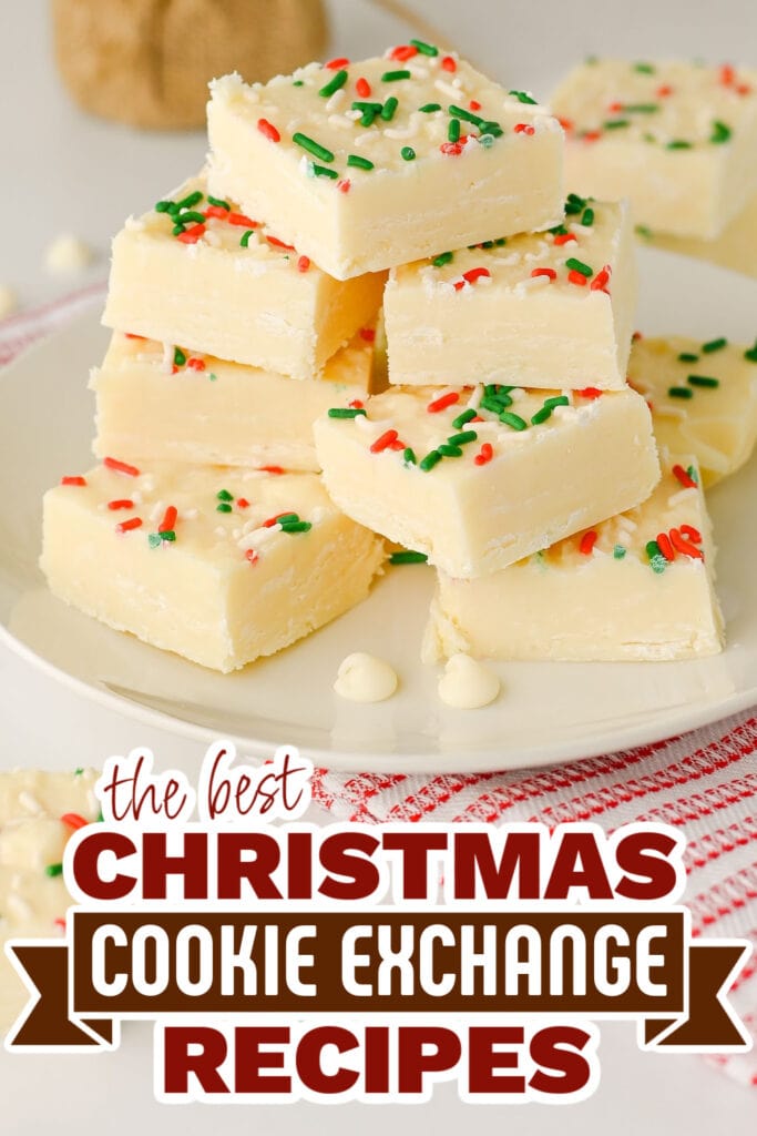 christmas cookie exchange recipes - White Chocolate Christmas Fudge