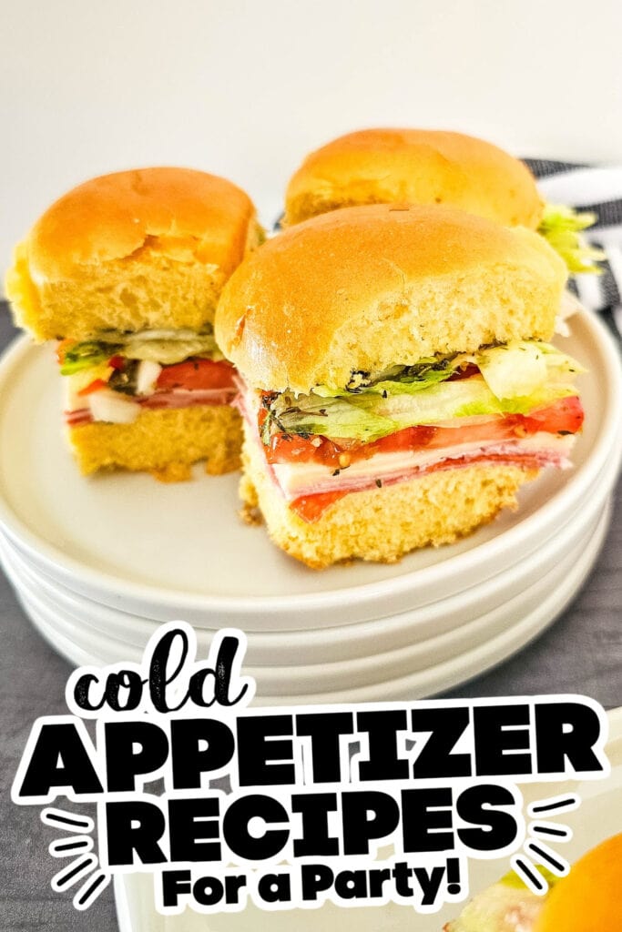 60 Cold Appetizer Ideas for a Party 61 cold appetizer - Bite-Sized Italian Sub Sliders