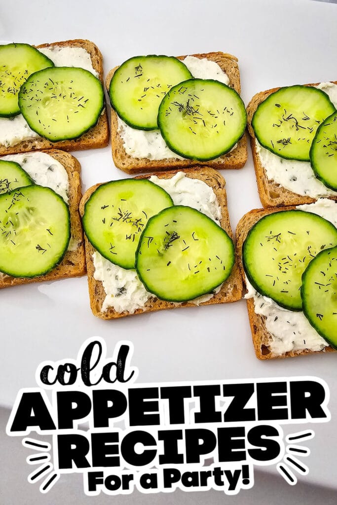 60 Cold Appetizer Ideas for a Party 62 cold appetizer - Fresh Cucumber Sandwiches