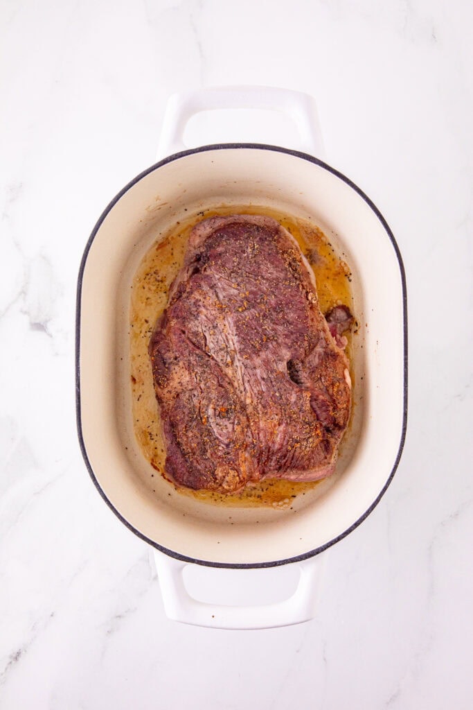 Dutch Oven Pot Roast Process Photo