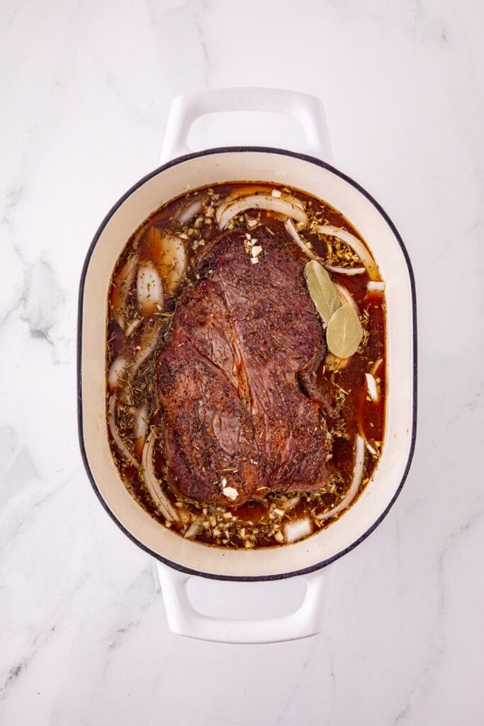 Dutch Oven Pot Roast Process Photo