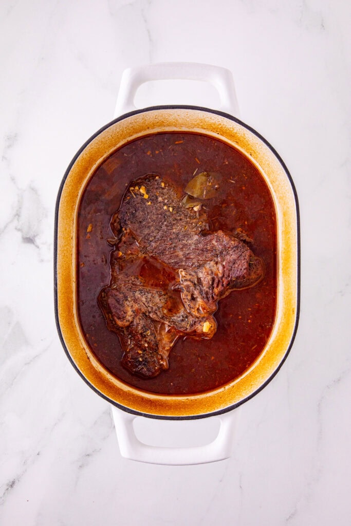 Dutch Oven Pot Roast Process Photo