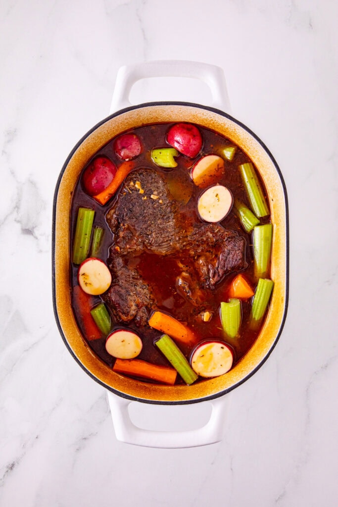 Dutch Oven Pot Roast Process Photo