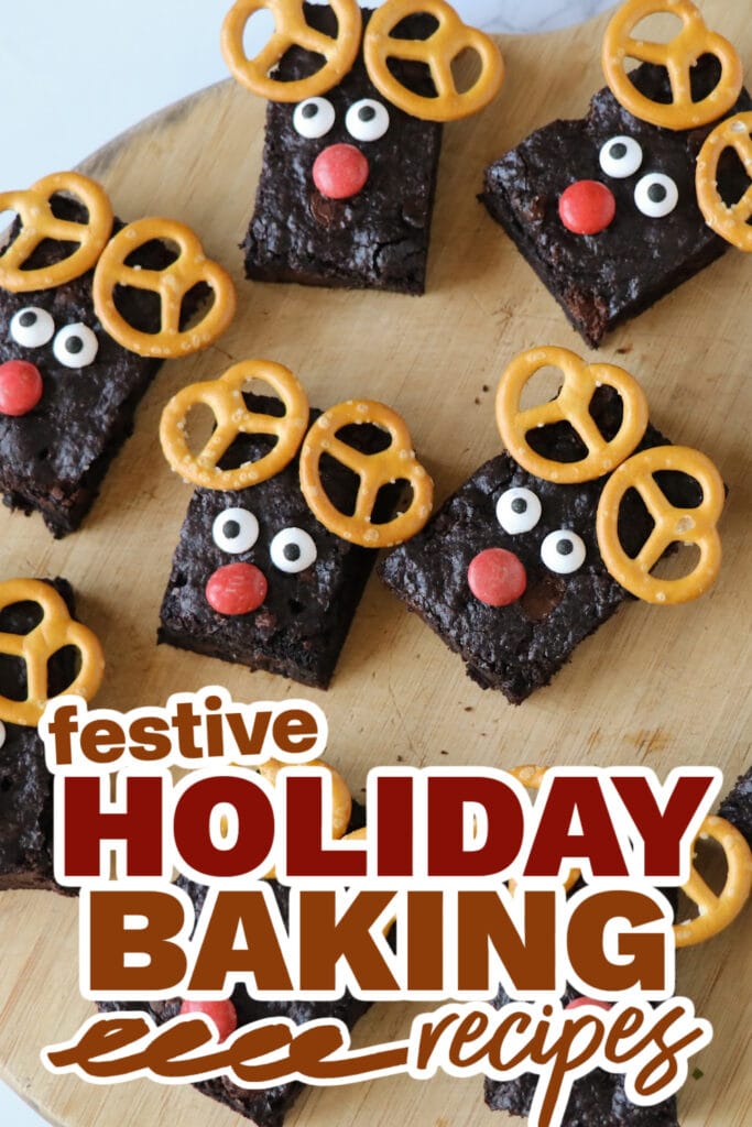 holiday baking recipes - Christmas Rudolph Brownies