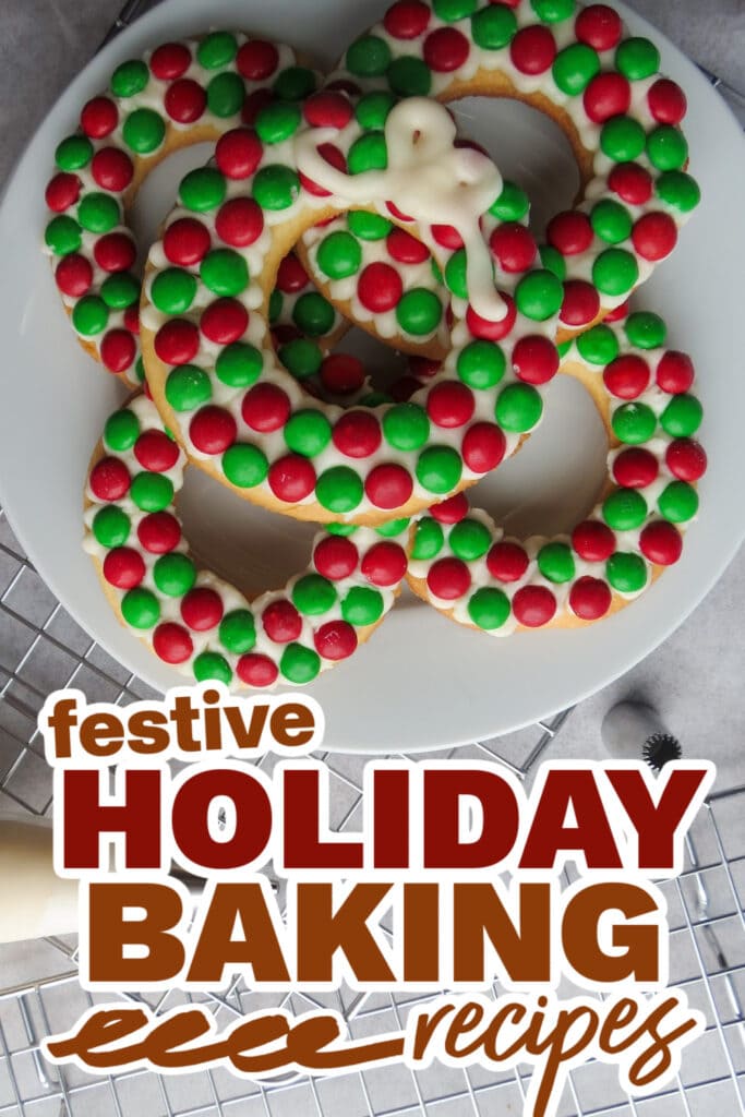 holiday baking recipes - Christmas Wreath Sugar Cookies