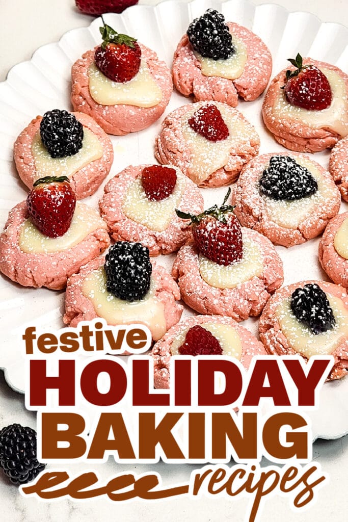 holiday baking recipes - Fresh Berry Pink Sugar Cookies