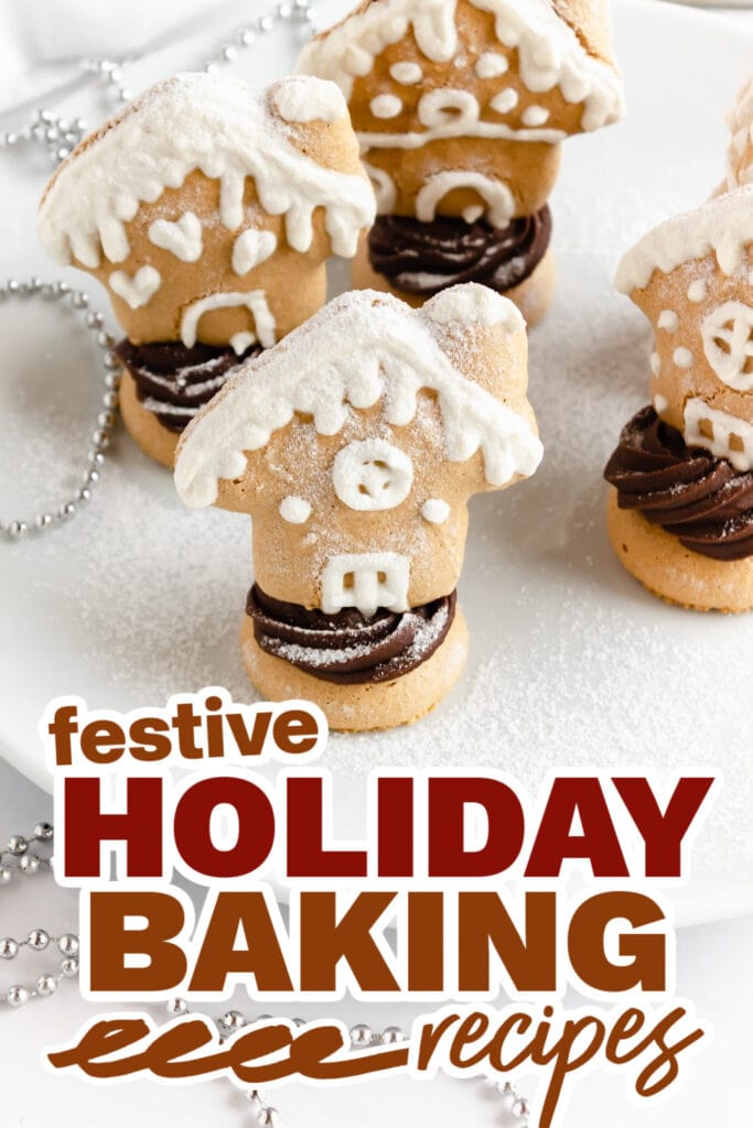 holiday baking recipes - Gingerbread House Macarons