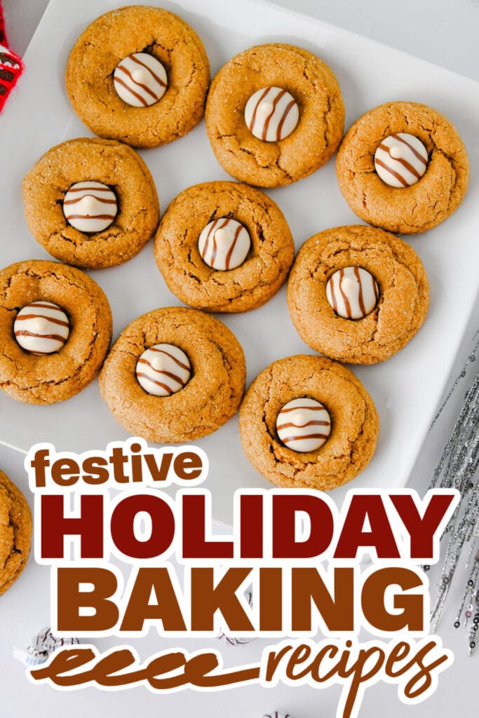 holiday baking recipes - Hershey’s Hugs Gingerbread Cookies