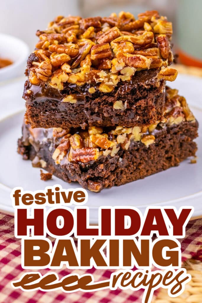 holiday baking recipes - Pecan Pie Brownies