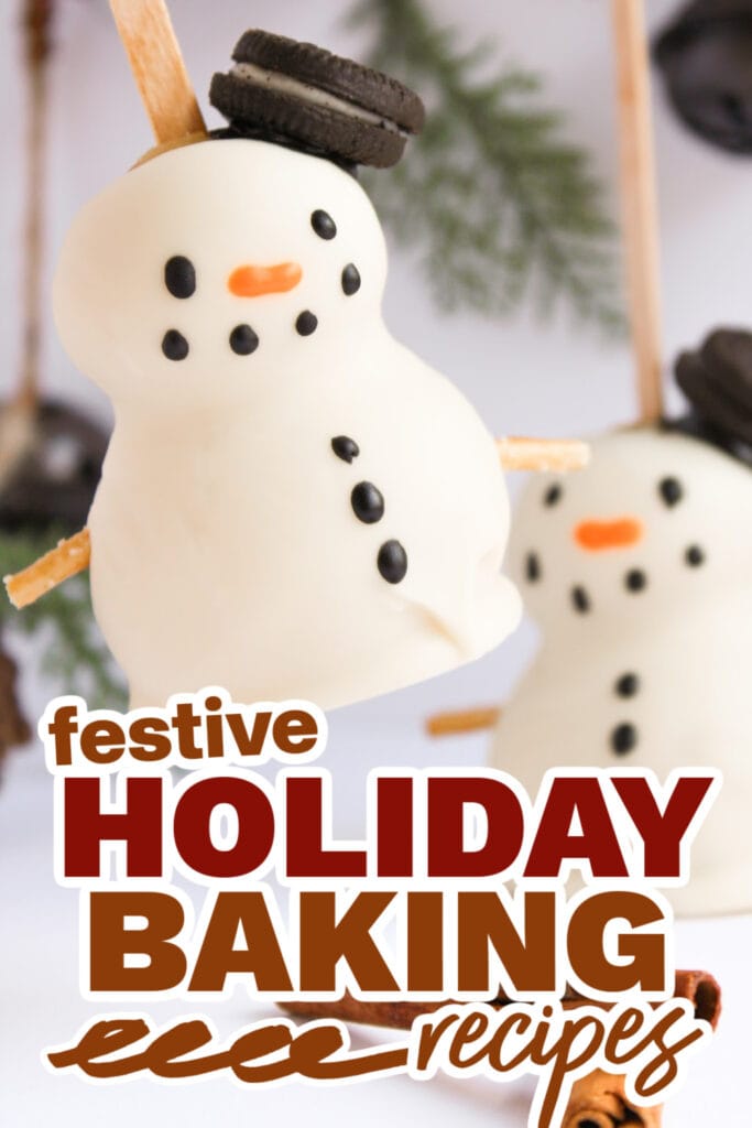 holiday baking recipes - Snowman Cake Pops