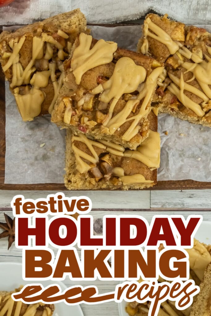 holiday baking recipes - Soft and Spiced Apple Blondies