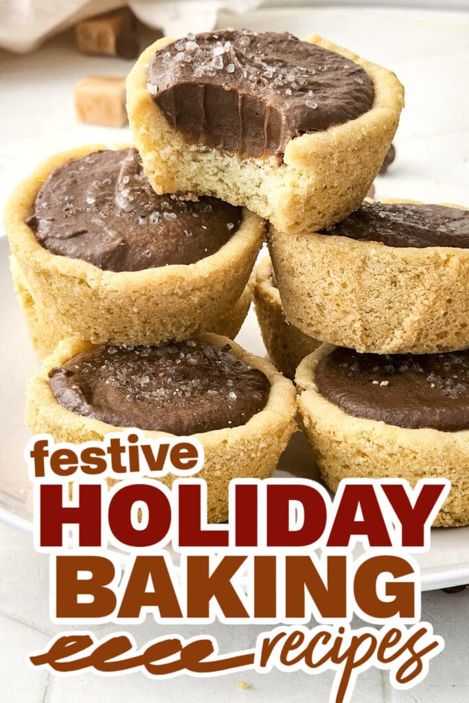 holiday baking recipes - Twix Cookie Cups