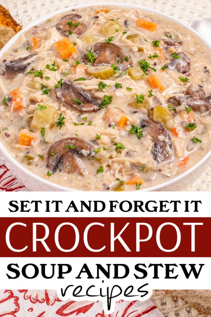 pinned crockpot soup - Slow Cooker Chicken Wild Rice Soup copy