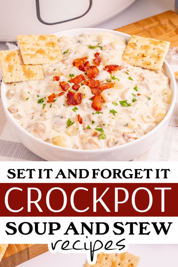 pinned crockpot soup - Slow Cooker Clam Chowder copy