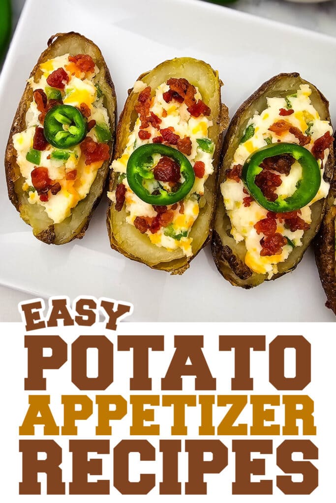 potato appetizer recipes - Jalapeño Popper Potato Skins