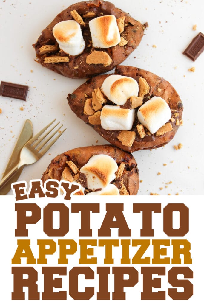 potato appetizer recipes - S’mores Stuffed Sweet Potatoes