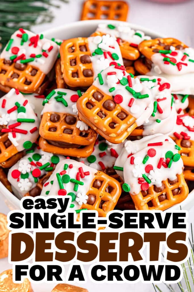 50+ Sweet and Simple Single-Serve Desserts for Any Occasion 54 single serve dessert -Christmas Rolo Pretzel Sandwich Bites