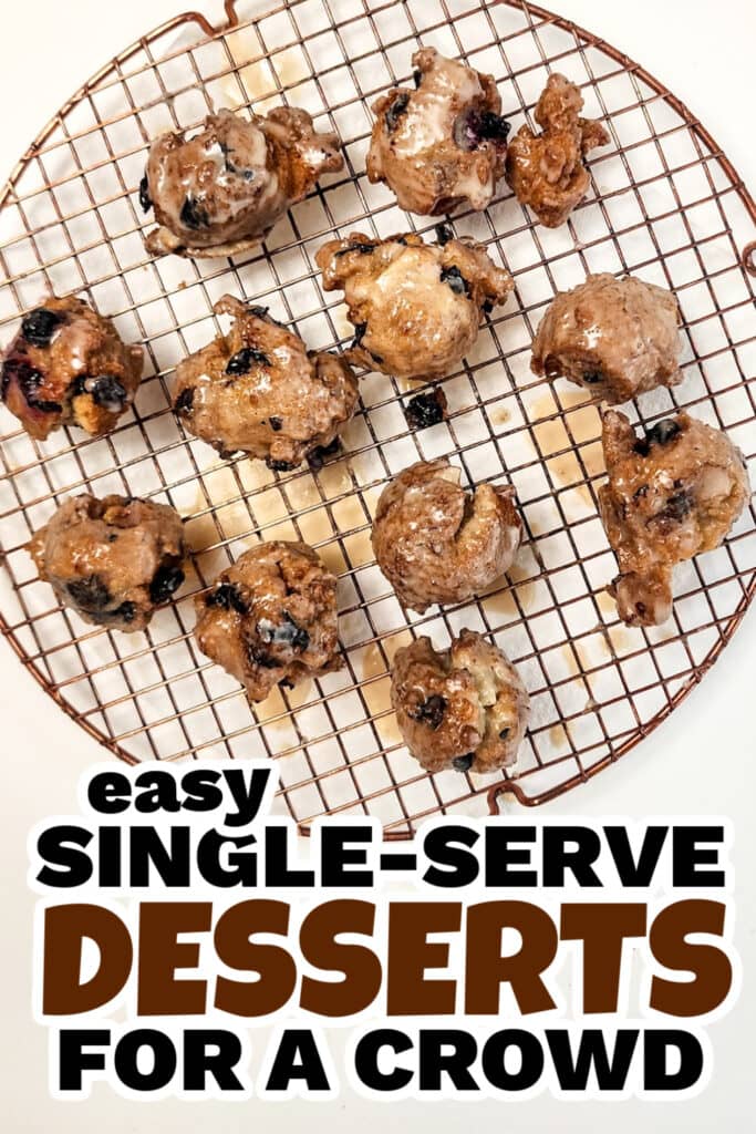 50+ Sweet and Simple Single-Serve Desserts for Any Occasion 52 single serve dessert -Fried Blueberry Donut Holes with Vanilla Glaze
